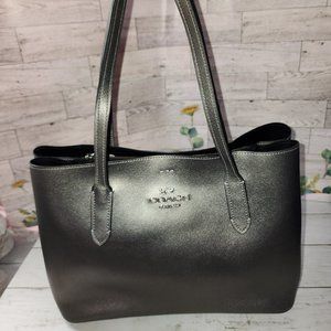 COACH chrome shoulder bag
